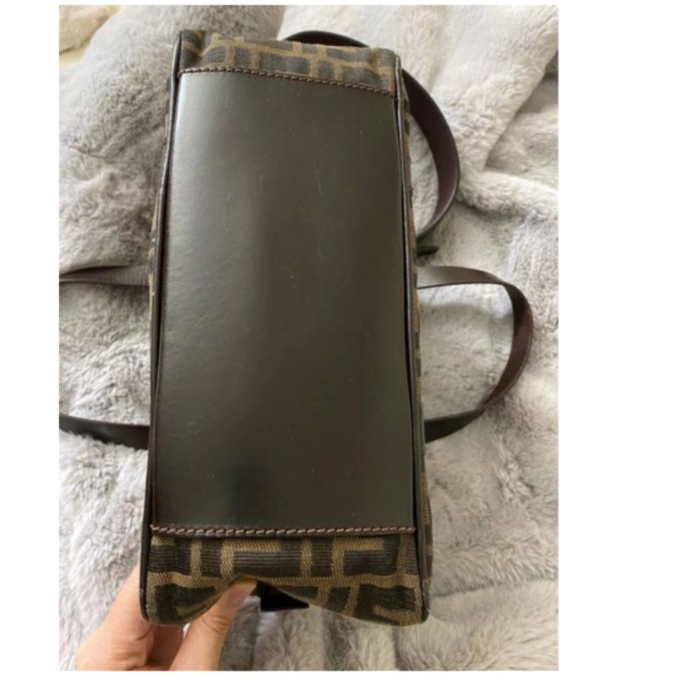 fendi Vintage Handle Zucca Canvas Shoulder Bag - Picture 8 of 11